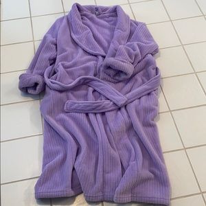 Purple plush robe